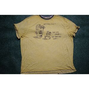 Pixar Animation Studios Backstage Graphic T-Shirt Yellow XXL Funny Sketch Design